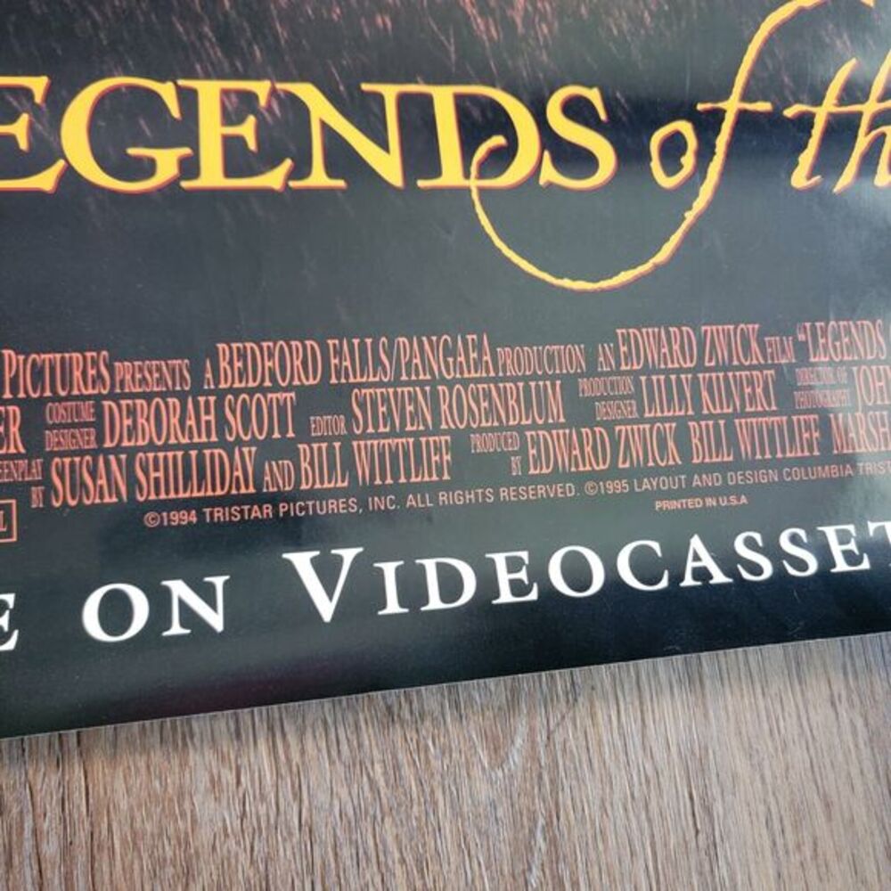 Legends of the Fall (1994) DVD VHS Movie Poster, Original, SS Rolled Brad Pitt - Picture 4 of 8